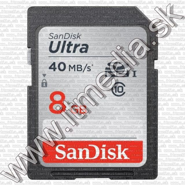 Image of Sandisk SD-HC kártya 8GB *Ultra* Class10 40MB/s (IT8597)